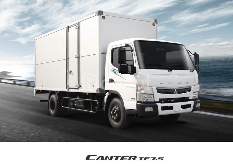 Fuso Canter 7.5 2021 tải trọng 3490kg, 3t5 thùng dài 5m2 giá mới