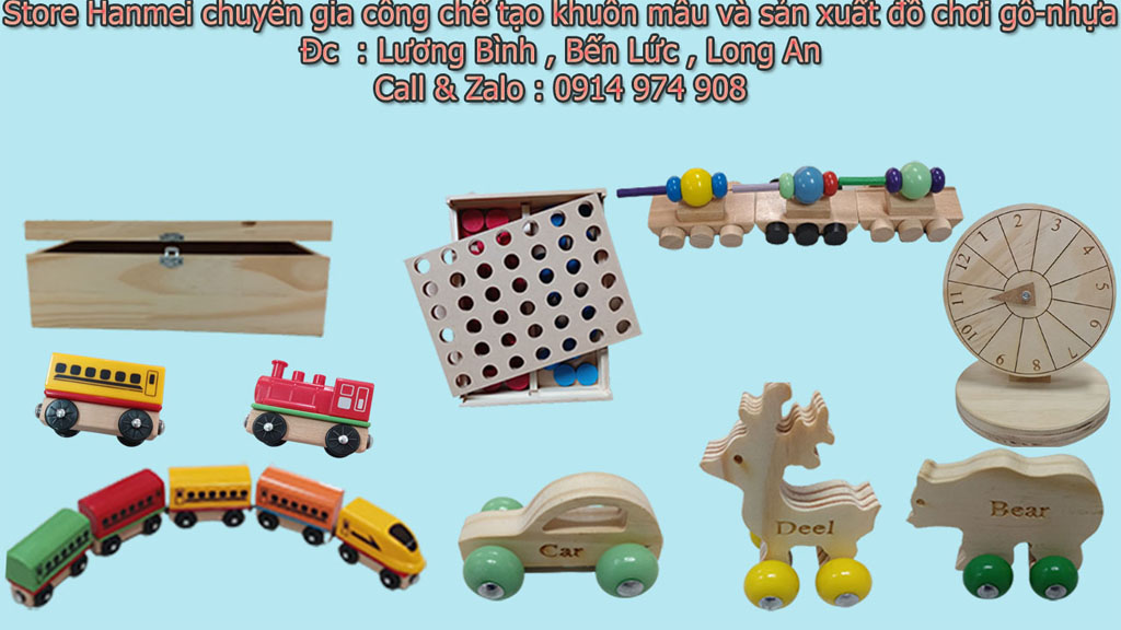 Store Hanmei chuyên sản xuất đồ chơi nhựa / gỗ theo yêu cầu khách hàng
